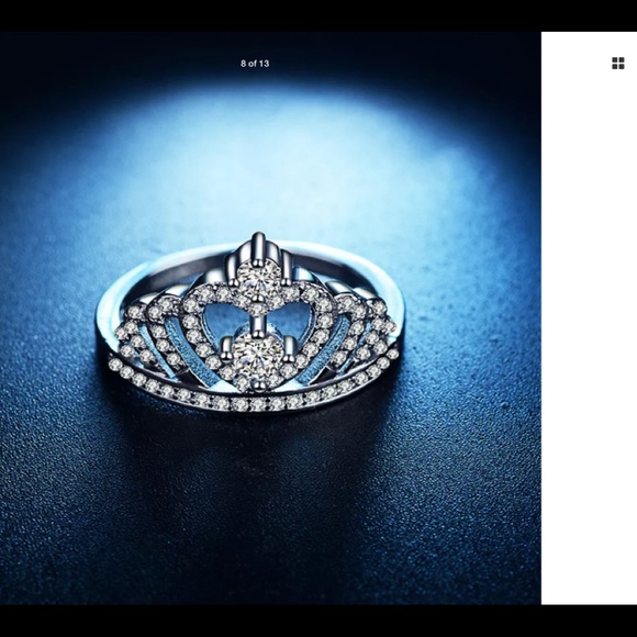 Sterling silver Crown ring - Picture 7 of 8